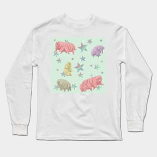 Tardigrade Pattern Stars Rainbow Long Sleeve T-Shirt